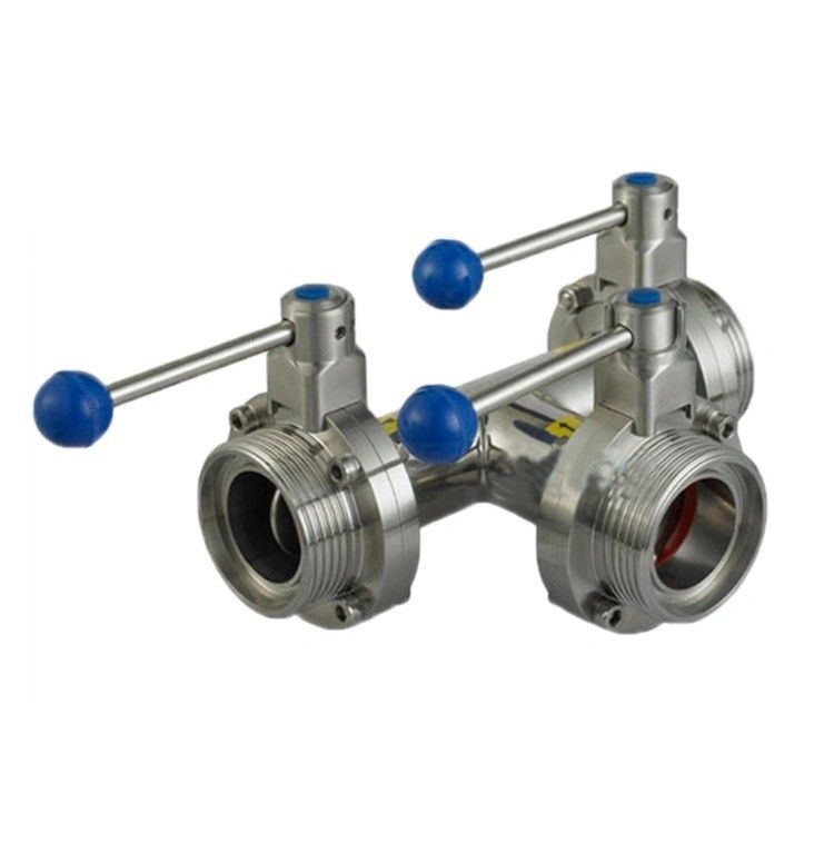 Sanitary Hygienic Butterfly Valve Stainless Steel Food Grade Male Thread Way WENZHOU