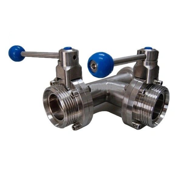 Sanitary Hygienic Butterfly Valve Stainless Steel Food Grade Male Thread Way Wenzhou