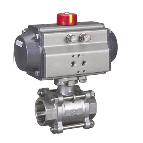 Hygienic Sanitary 3PC Threaded,Tri Clamp Ball Valve with Pneumatic ...