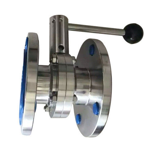 Sanitary Stainless Steel Flanged Butterfly Valve With Pull Handle Wenzhou Chuangxing Fluid