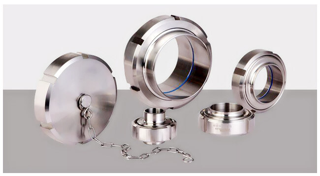 A Din Sms Iso Idf Rjt Food Grade Sanitary Pipe Fittings Stainless Steel Union Wenzhou